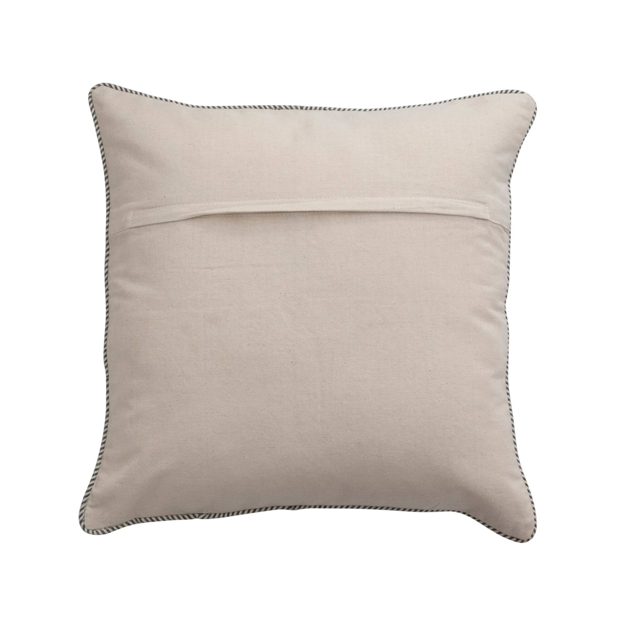 Hello Honey® Appliqued Boat & Striped Piping Cotton Pillow